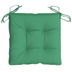 Coussins de chaise lot de 2 vert 40x40x7 cm tissu oxford 