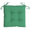 Coussins de chaise lot de 2 vert 40x40x7 cm tissu oxford 