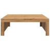 Table basse chêne artisanal 100x100x35 cm bois d'ingénierie 