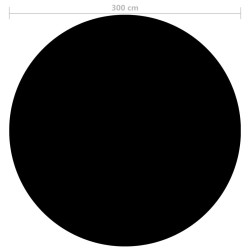 Couverture de piscine Noir 300 cm PE 