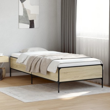 Cadre de lit sans matelas chêne sonoma 100x200 cm 