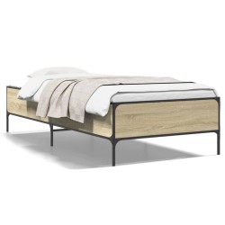 Cadre de lit sans matelas chêne sonoma 100x200 cm 