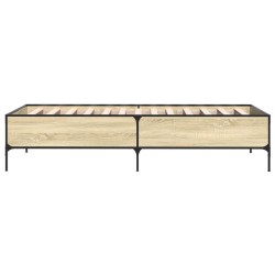 Cadre de lit sans matelas chêne sonoma 100x200 cm 