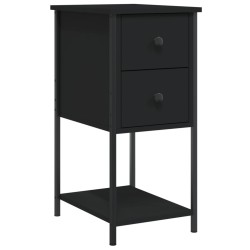Table de chevet noir 32x42x70 cm bois d’ingénierie 