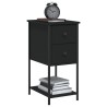Table de chevet noir 32x42x70 cm bois d’ingénierie 