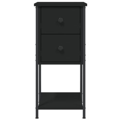 Table de chevet noir 32x42x70 cm bois d’ingénierie 