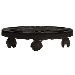 Support sur roulettes pour plantes Diamètre 30 cm Noir 170 kg 