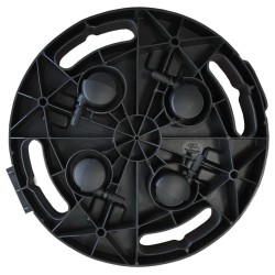 Support sur roulettes pour plantes Diamètre 30 cm Noir 170 kg 