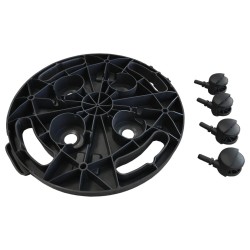 Support sur roulettes pour plantes Diamètre 30 cm Noir 170 kg 