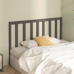 Tête de lit Gris 141x4x100 cm Bois massif de pin 