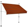 Auvent manuel rétractable 200 cm Orange et marron 