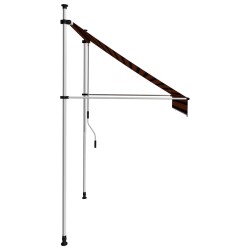 Auvent manuel rétractable 200 cm Orange et marron 