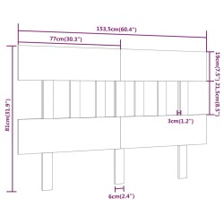 Tête de lit Marron miel 153,5x3x81 cm Bois massif de pin 