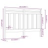 Tête de lit Marron miel 126x4x100 cm Bois massif de pin 