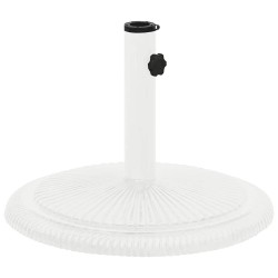 Socle de parasol Blanc 45x45x30 cm Fonte 