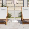 Socle de parasol Blanc 45x45x30 cm Fonte 