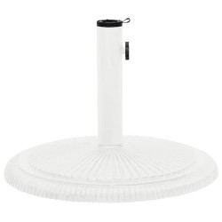 Socle de parasol Blanc 45x45x30 cm Fonte 