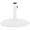 Socle de parasol Blanc 45x45x30 cm Fonte 