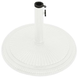 Socle de parasol Blanc 45x45x30 cm Fonte 