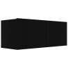 Ensemble de meubles TV 8 pcs Noir Bois d'ingénierie 