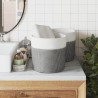 Paniers de rangement 2 pcs gris et blanc Ø28x28 cm coton 