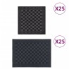 Ensemble de serviettes 50 pcs noir et gris coton 