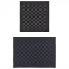 Ensemble de serviettes 50 pcs noir et gris coton 