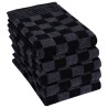 Ensemble de serviettes 50 pcs noir et gris coton 