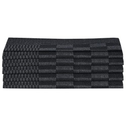 Ensemble de serviettes 50 pcs noir et gris coton 