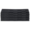 Ensemble de serviettes 50 pcs noir et gris coton 
