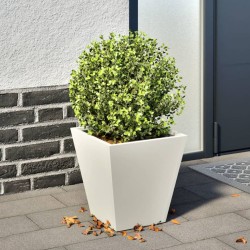 Jardinière blanc 30x30x30 cm acier 