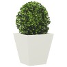 Jardinière blanc 30x30x30 cm acier 