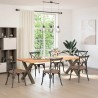 Pieds de table à manger en forme de X, 2 pièces, acier naturel, 90 x (72-73) cm 