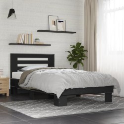 Cadre de lit sans matelas noir 90x190 cm 