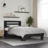 Cadre de lit sans matelas noir 90x190 cm 