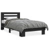 Cadre de lit sans matelas noir 90x190 cm 