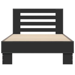 Cadre de lit sans matelas noir 90x190 cm 
