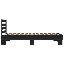 Cadre de lit sans matelas noir 90x190 cm 
