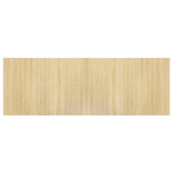Tapis rectangulaire naturel clair 70x200 cm bambou 