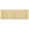 Tapis rectangulaire naturel clair 70x200 cm bambou 