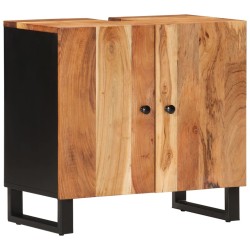 Meuble d'évier 62x33x58 cm bois d'acacia et d'ingénierie 