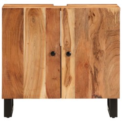 Meuble d'évier 62x33x58 cm bois d'acacia et d'ingénierie 