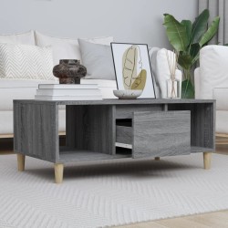 Table basse Sonoma gris 90x50x36,5 cm Bois d'ingénierie 