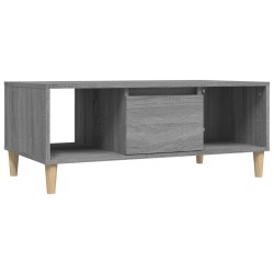 Table basse Sonoma gris 90x50x36,5 cm Bois d'ingénierie 