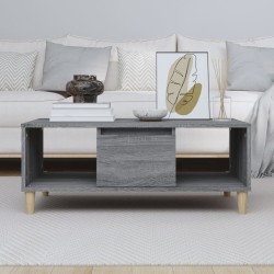 Table basse Sonoma gris 90x50x36,5 cm Bois d'ingénierie 