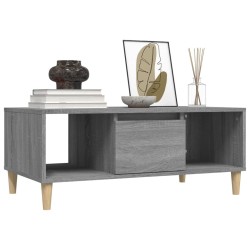 Table basse Sonoma gris 90x50x36,5 cm Bois d'ingénierie 