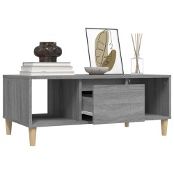 Table basse Sonoma gris 90x50x36,5 cm Bois d'ingénierie 