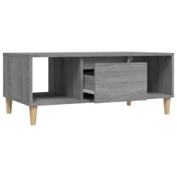 Table basse Sonoma gris 90x50x36,5 cm Bois d'ingénierie 