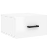 Table de chevet murale blanc brillant 35x35x20 cm 