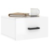 Table de chevet murale blanc brillant 35x35x20 cm 